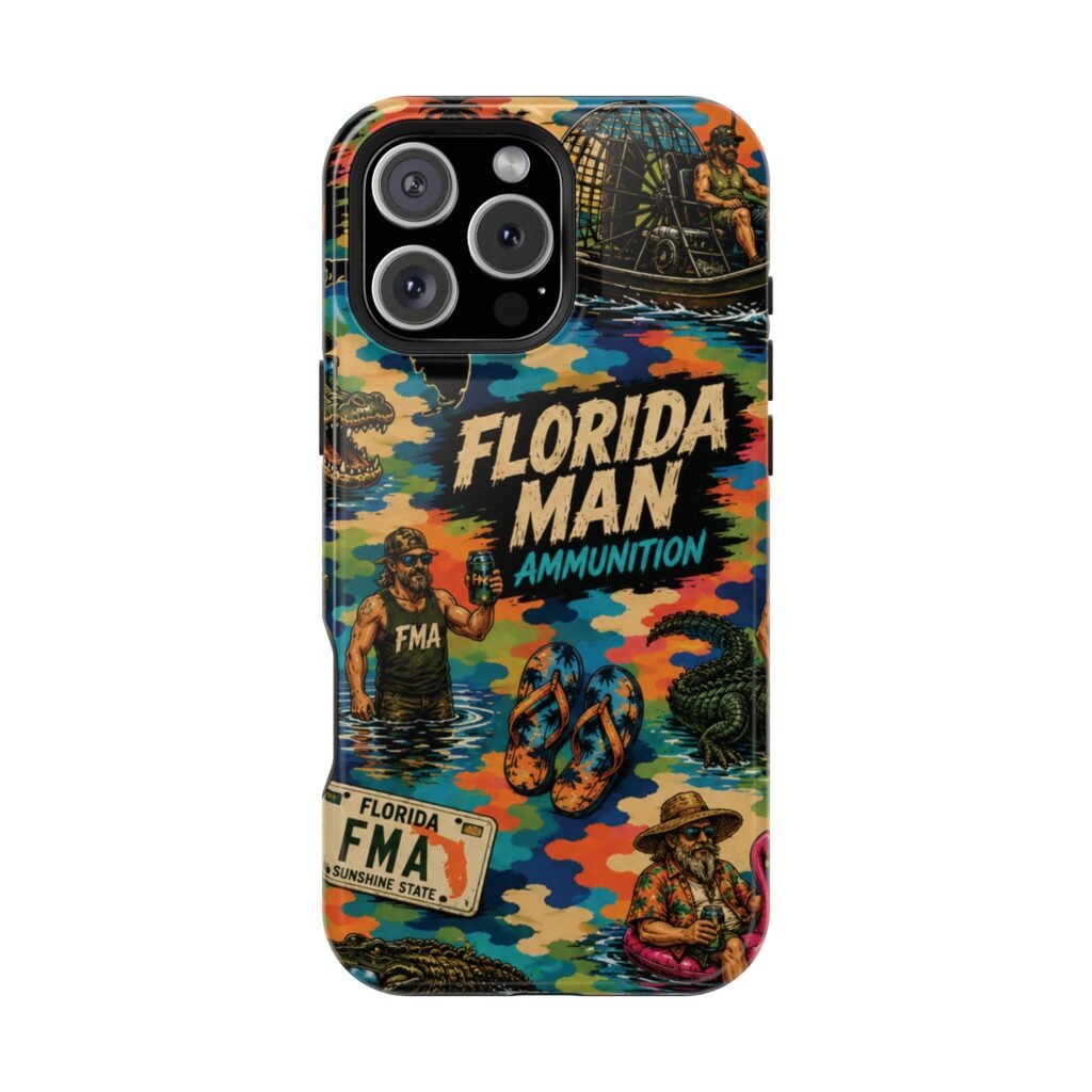 Florida Man Ammunition – Florida Camo MagSafe® Tough Phone Case